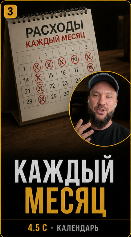 Кинематографичный предметный B-roll с календарём